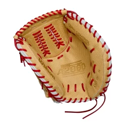 Wilson 34'' Aubree Munro A2000 Series Game Model Fastpitch Catcher's Mitt W/ Spin Control™ -Ball Games Comprehensive Shop WBW10024434 White PALM