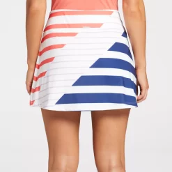 Prince Women's Fashion Print Knit Tennis Skort -Ball Games Comprehensive Shop WPT17220F22 MixedStripe MODBCK