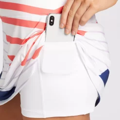 Prince Women's Fashion Print Knit Tennis Skort -Ball Games Comprehensive Shop WPT17220F22 MixedStripe MODDET