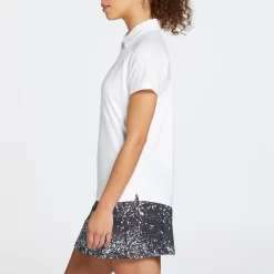 Prince Women's Fashion Snap Tennis Polo -Ball Games Comprehensive Shop WPT31311 White MODSDE