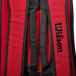 Wilson Clash V2 Super Tour 6 Pack Bag -Ball Games Comprehensive Shop WR8016501001 BlackRed DET alt1