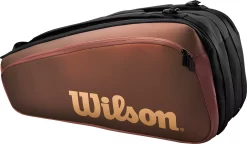 Wilson Super Tour Pro Staff V1 9-Pack Tennis Bag 11 Wilson Super Tour Pro Staff V1 9-Pack Tennis Bag -Ball Games Comprehensive Shop WR8024501001 Bronze AL