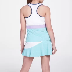 Prince Girls' Fashion Colorblock Tennis Tank Top -Ball Games Comprehensive Shop YPT11321 White MODBCK